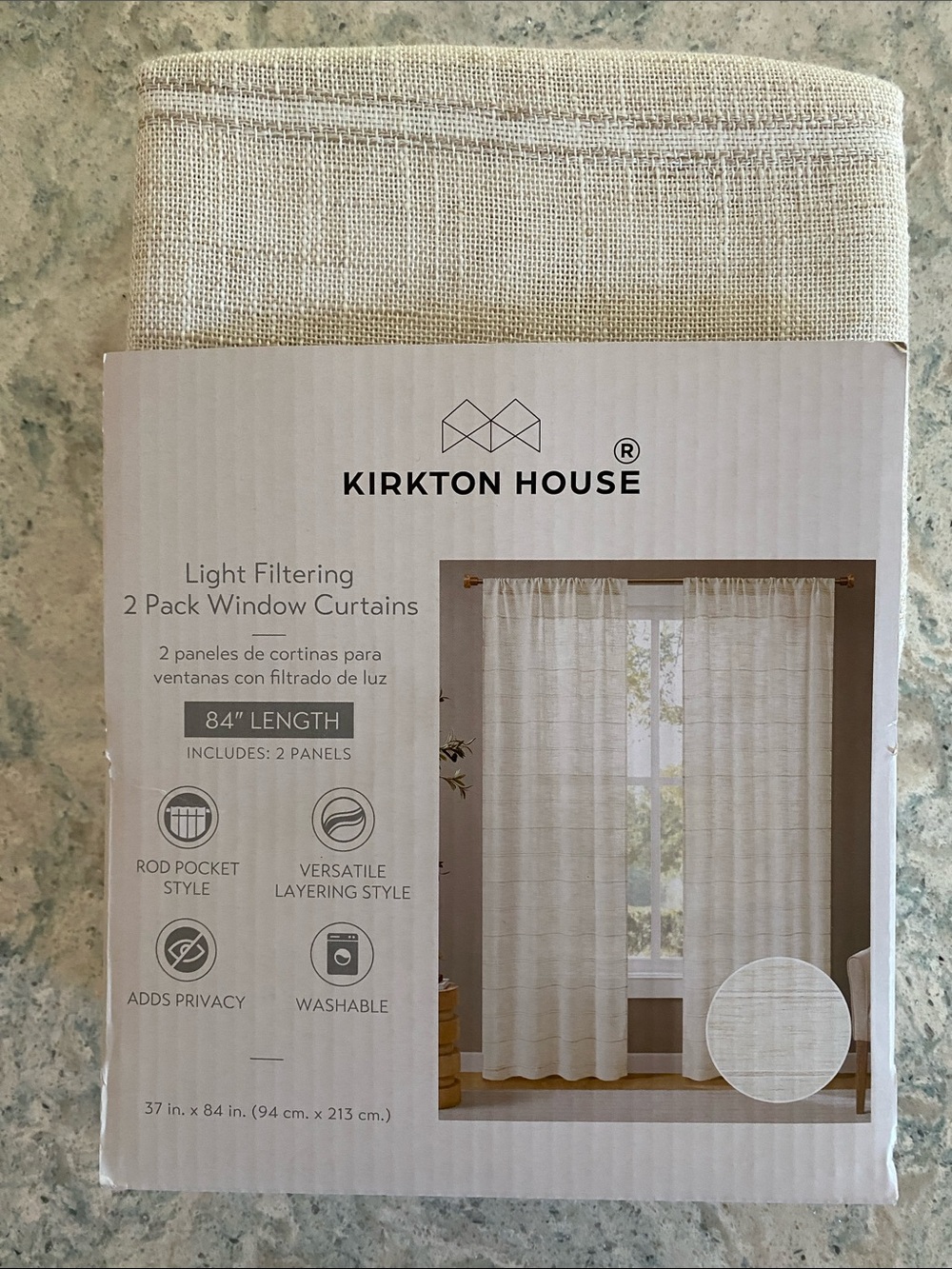 Kirkton House Light Filtering Window Curtains - Neutral Color